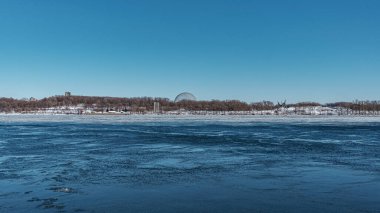 Parc Jean Drapeau 'nun kış manzarası