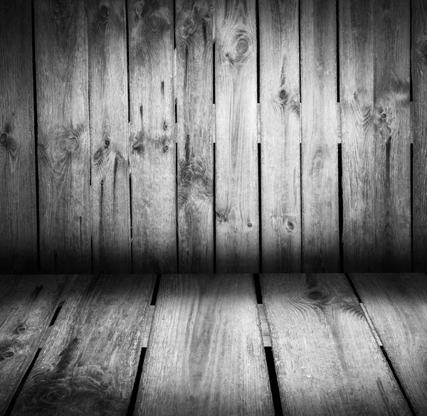 Красочный интерьер деревянной стены и деревянного пола — стоковое фото