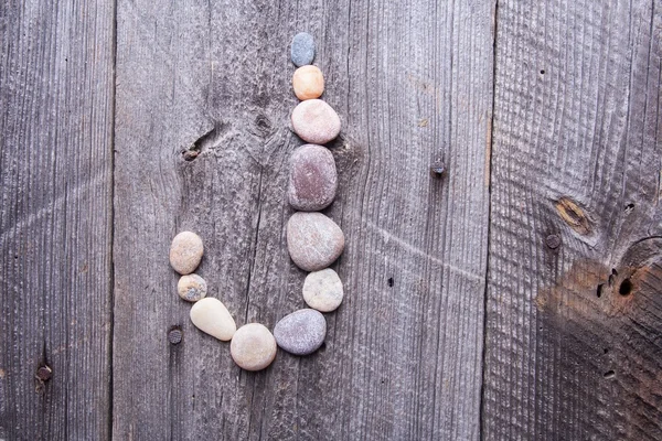 Stone alphabet - J — Stock Photo, Image