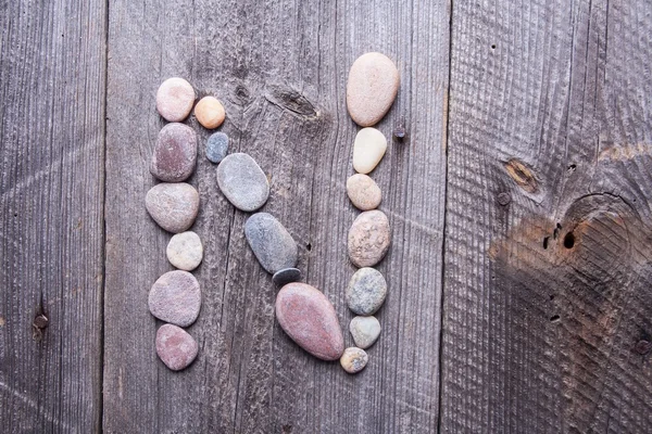 Stone alphabet - N — Stock Photo, Image