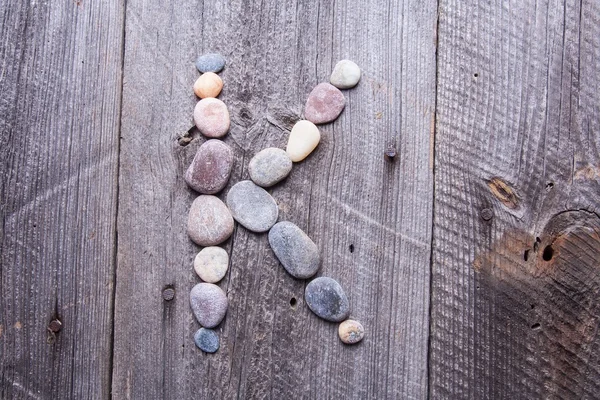 Stone alphabet - K — Stock Photo, Image