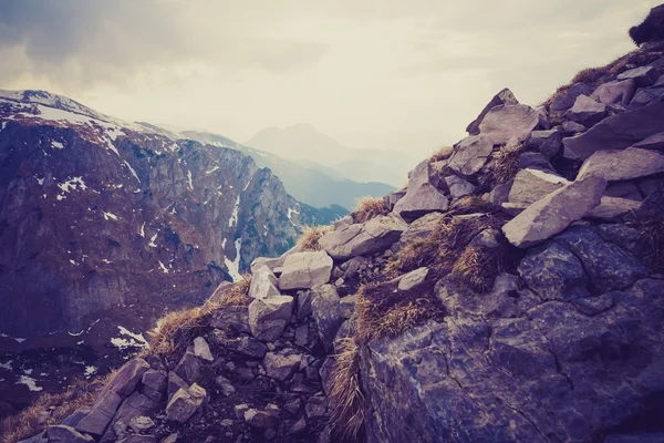 Vintage-Foto von Tatra-Gebirgslandschaft — Stockfoto