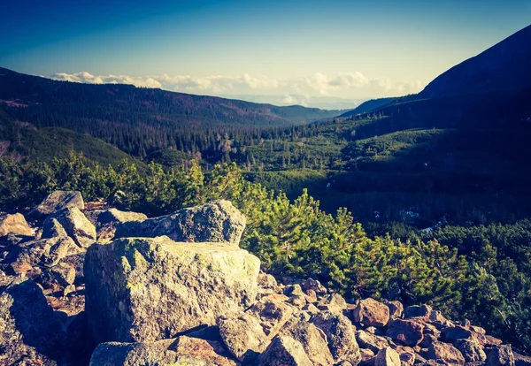 Vintage photo of Tatra mountains landscape — Stock Photo, Image