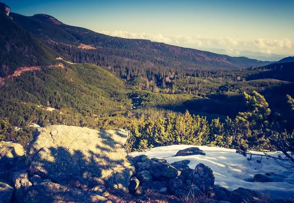 Vintage-Foto von Tatra-Gebirgslandschaft — Stockfoto