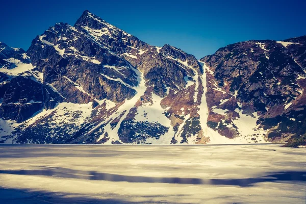 Vintage-Foto von Tatra-Gebirgslandschaft — Stockfoto