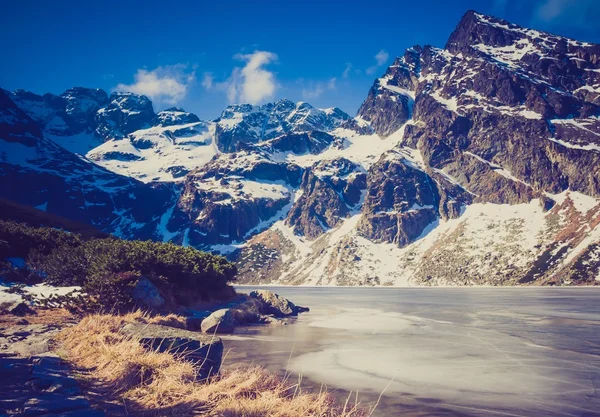 Vintage-Foto von Tatra-Gebirgslandschaft — Stockfoto