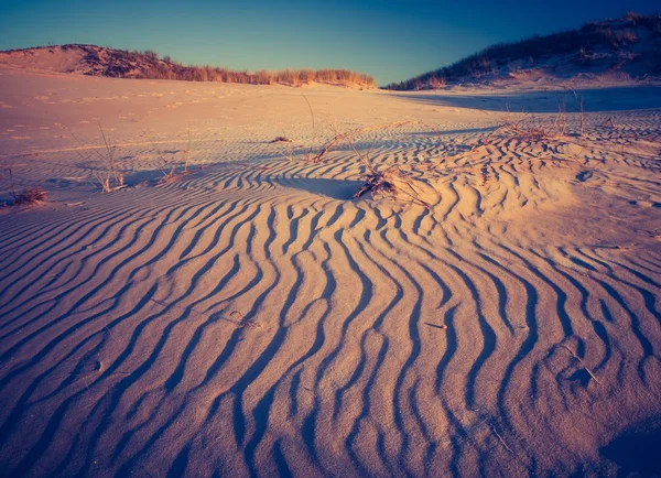 Vintage photo of sand dunes landscape — Stock Photo, Image