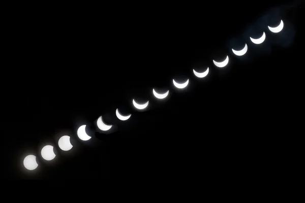 太阳日食阶段 — 图库照片