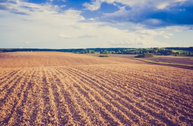 sürülmüş alanının Vintage Fotoğraf