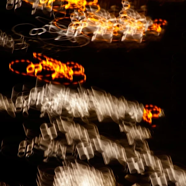 城市的灯光，长时间曝光拍的抽象背景 — 图库照片