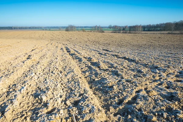 Plowed field landscape — Stock Photo, Image