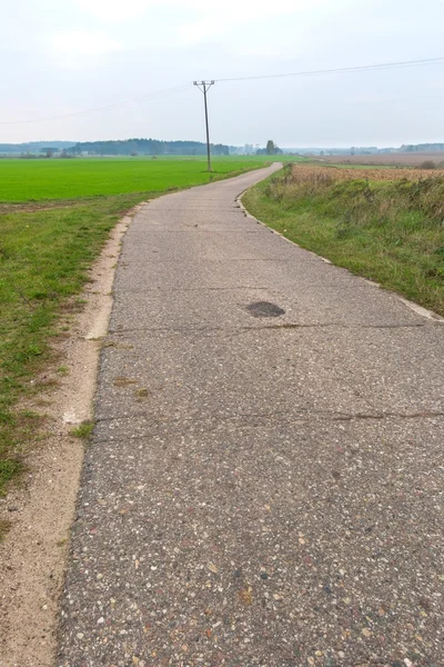 Old asphalt road in countryside — Stock Photo, Image