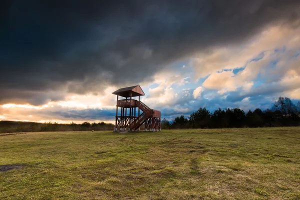 Landscape with big watching tower