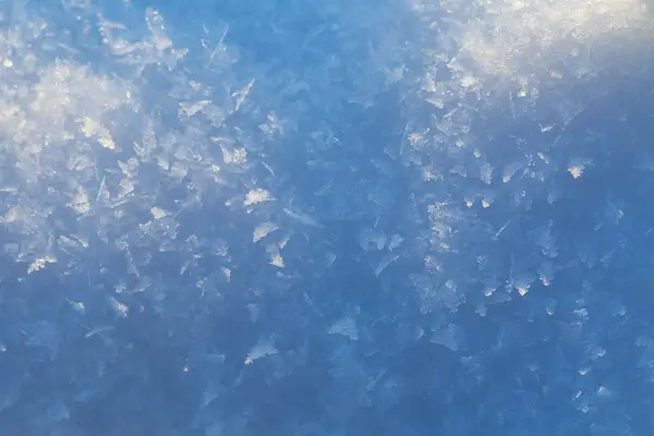 Gros plan sur les cristaux de neige — Photo