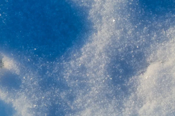 Close up of snow crystals — Stock Photo, Image