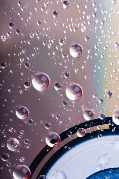 Water droplets on cd — Stock Photo, Image