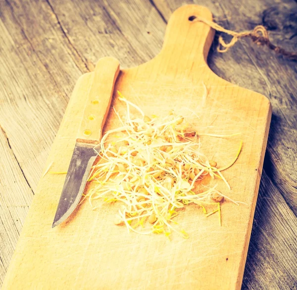 Lentejas y brotes de trigo — Foto de Stock