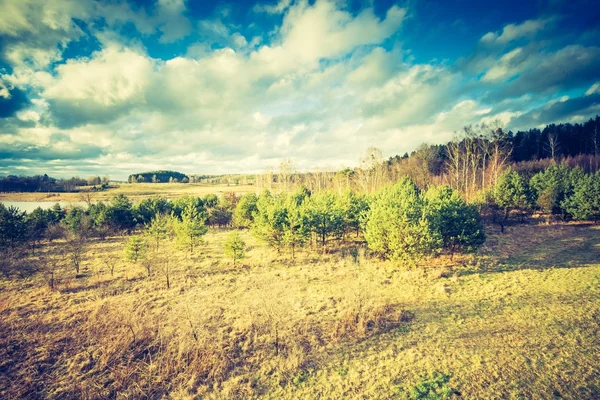 Dramatic cloudscape over land — Stock Photo, Image