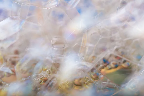 Luchtbellen in zeep schuim — Stockfoto