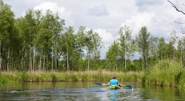 Kayak por el río Krutynia — Foto de Stock