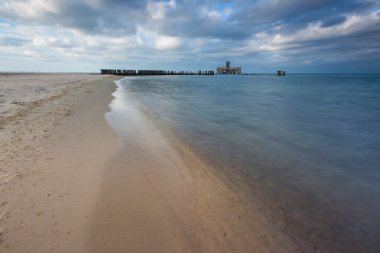 Baltic shore with dramatic sky