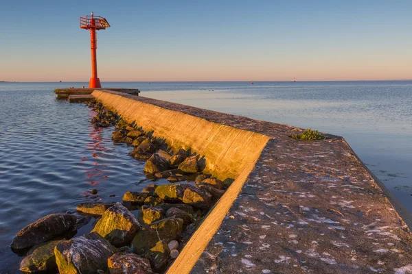 Wejście do portu w Jastarni — Zdjęcie stockowe