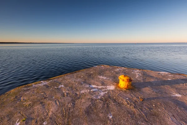 Entrance to harbour in Jastarnia — Stock Photo, Image