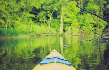 Polonya Krutynia nehir kanosu