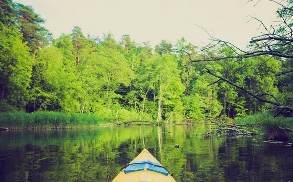 Kayaking by Krutynia river in Poland — Stock Photo, Image