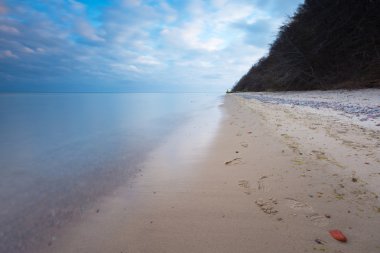 Kayalık Baltık Denizi kıyısında