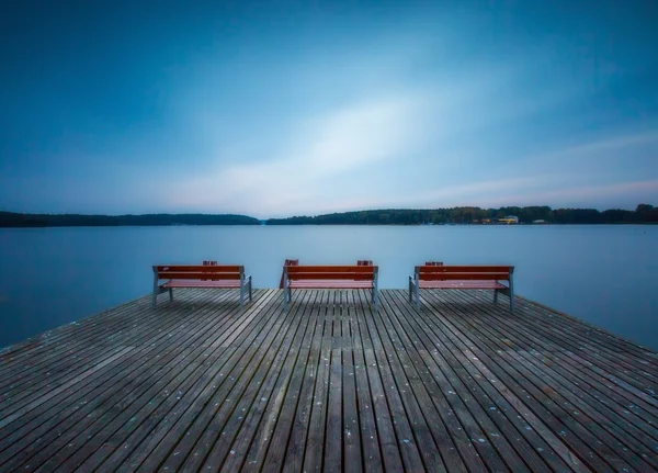 Lång exponering landskap med arkitekturen element. — Stockfoto