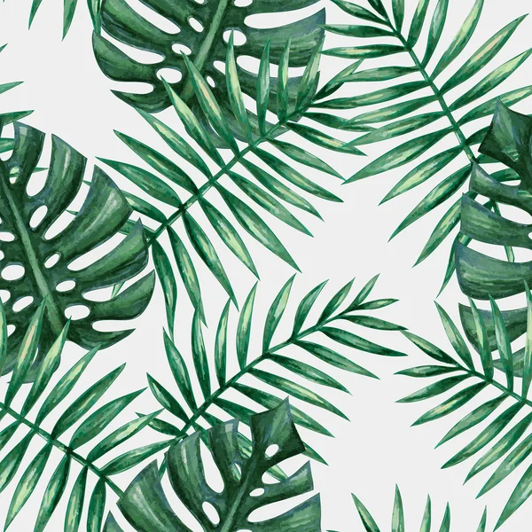 Tropische Palmenblätter — Stockvektor