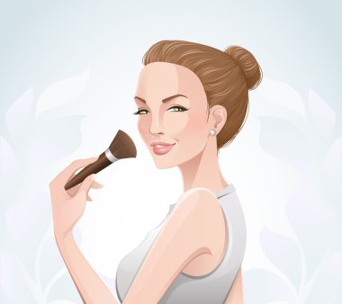 Makyaj Uygulayan Kadın