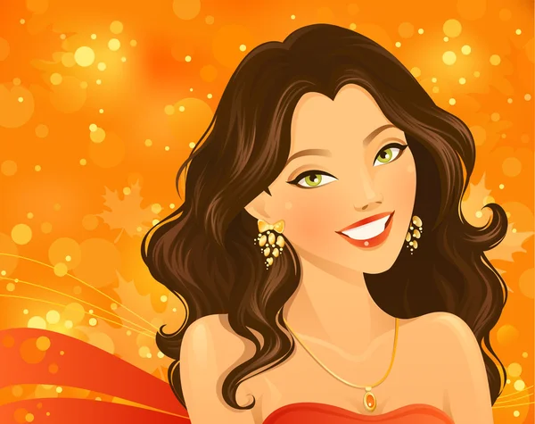 Güzel gülümseyen kız