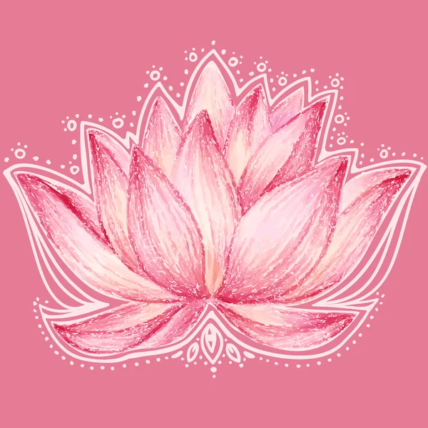 Lotus çiçek tasarım — Stok Vektör