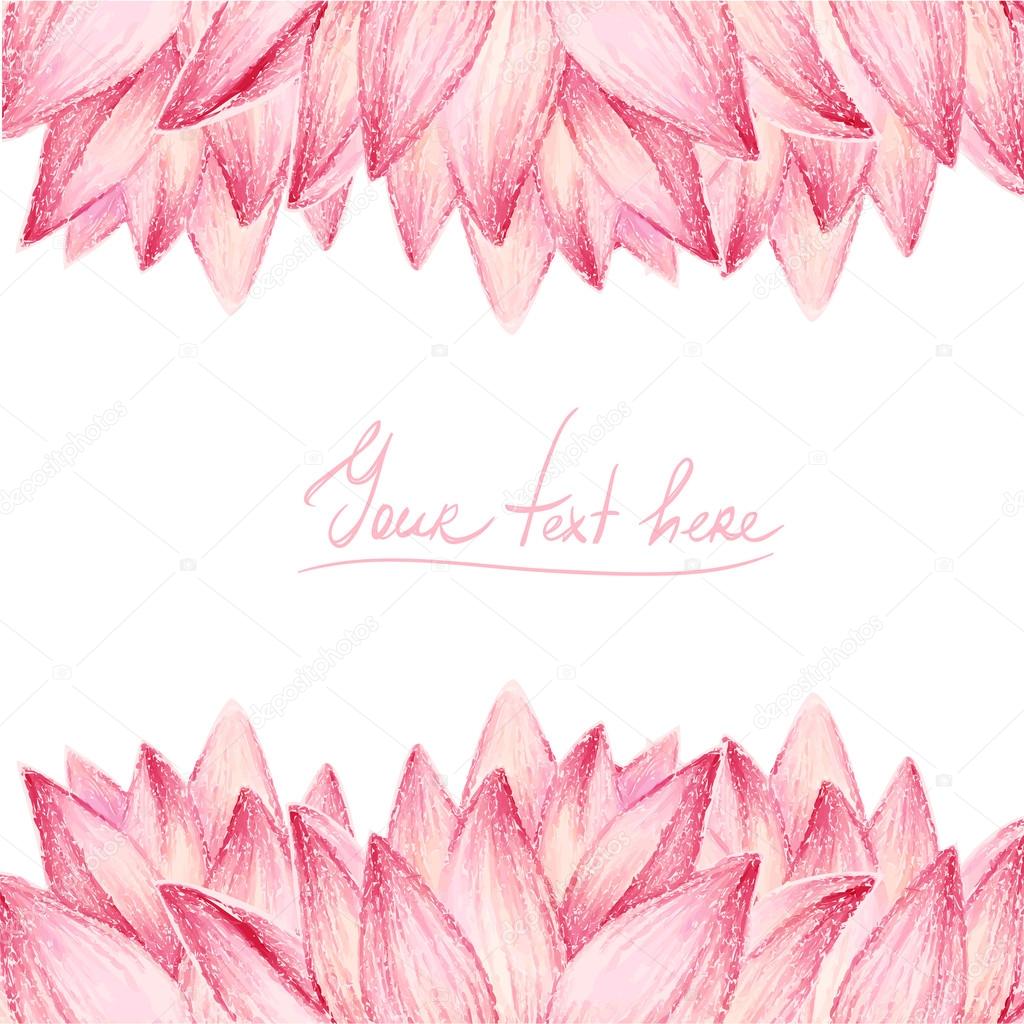 Pink lotus flower design card