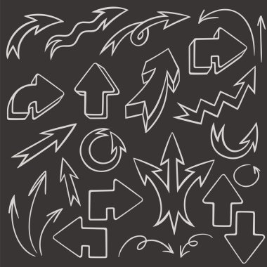 El çizilmiş oklar ayarlandı