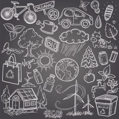 Doodles'ın eco Icon set