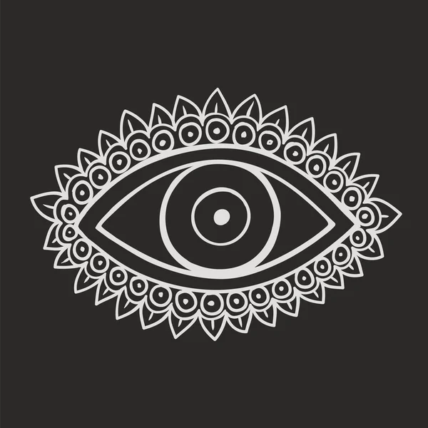 Doodle σύμβολο κακό μάτι — Διανυσματικό Αρχείο