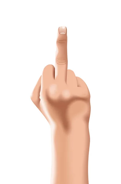 Vector middle finger in gradient style Vector Graphics