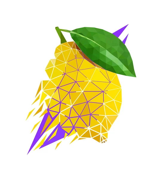 Citron vectoriel à faible poly style — Image vectorielle