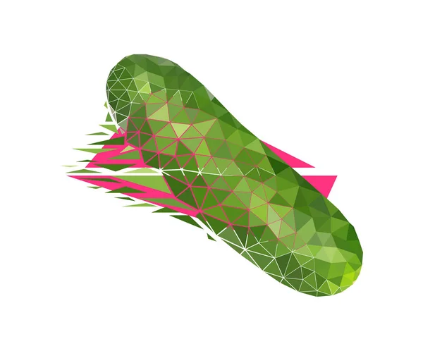 Concombre vectoriel à faible poly style — Image vectorielle