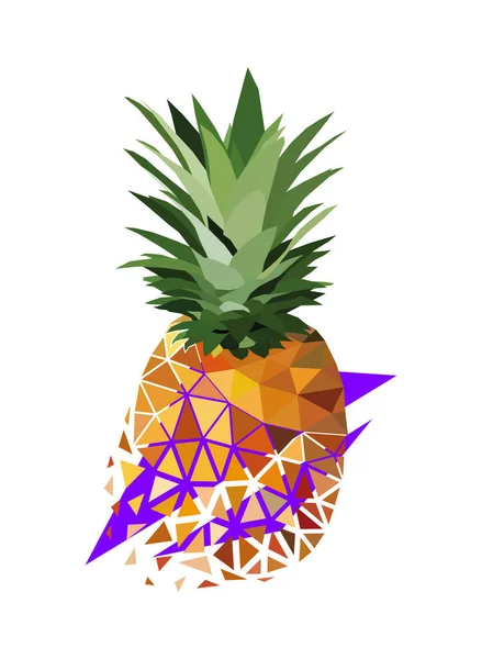 Ananas vectoriel à faible poly style — Image vectorielle