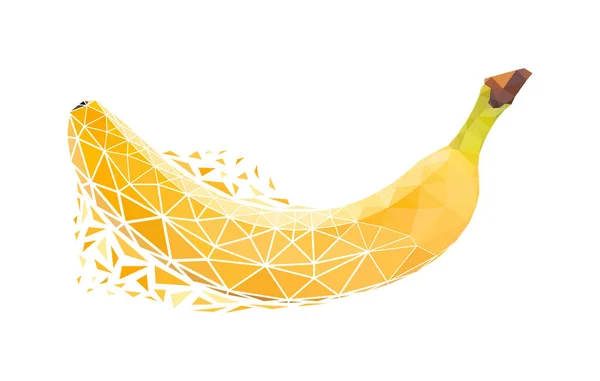 Banane vectorielle dans un style low poly — Image vectorielle