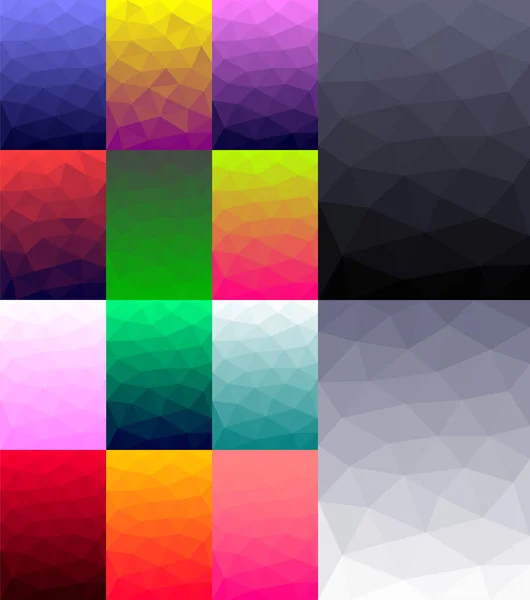 Vector backgrounds in low poly style — Stock Vector