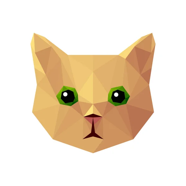 Chat vectoriel dans un style low poly — Image vectorielle