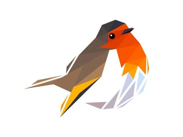 Oiseau vectoriel dans un style low poly — Image vectorielle