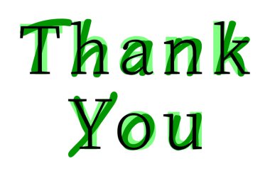 Kitle yazıtipi biçiminde vektör teşekkür ederim