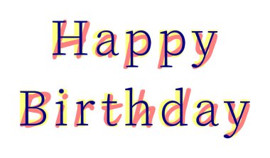 Kitle yazı tipi biçiminde Mutlu Yıllar Vektörü