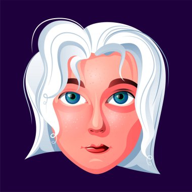 Vector girl in gradient style vector Vector girl in gradient style vector